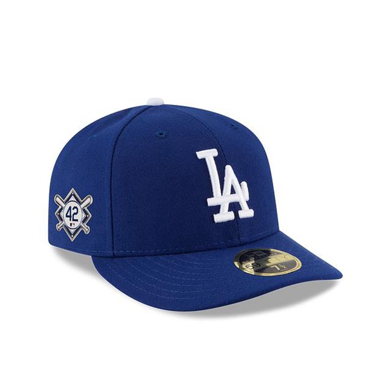 MLB Los Angeles Dodgers Jackie Robinson Day Low Profile 59Fifty Fitted (VLM1246) - Blue New Era Caps